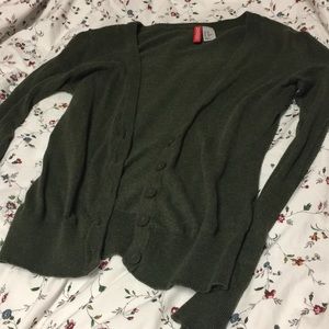 H&M green cardigan